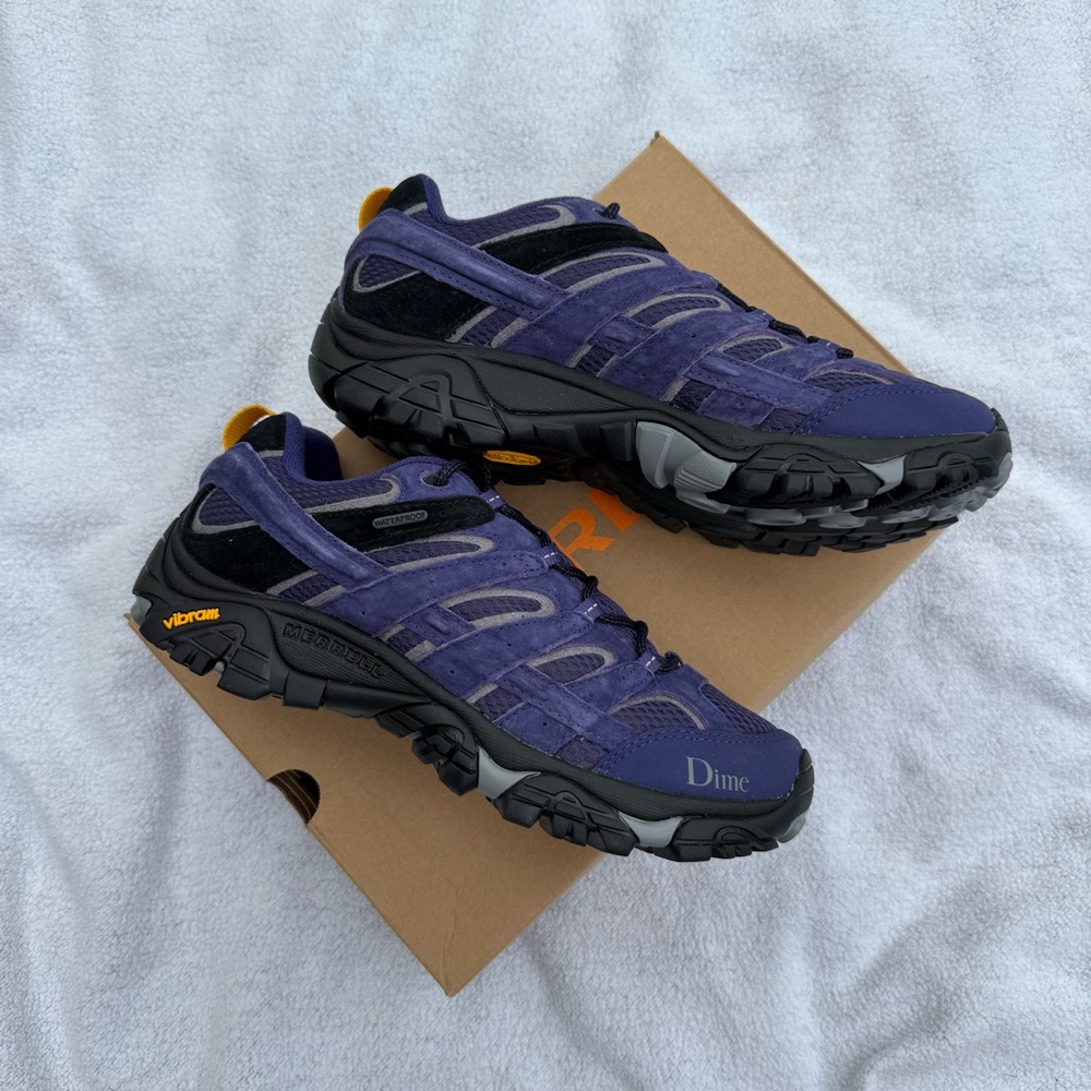 MERRELL 1-TRLMERRELL X DIME MOAB 2 WP brand new men’s US 8.5 in box purple - Picture 2 of 9